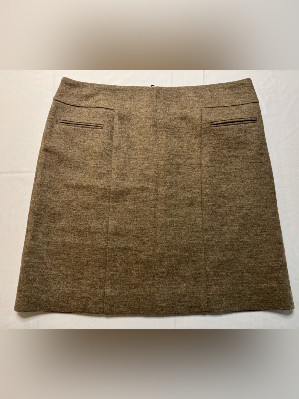 Ann Taylor Brown Wool Mini Skirt